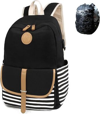 big girls leather backpacks abshoo Student Laptop Backpack For College Women Middle High School Teen Bookbag Travel Daypack (Black) very practical which can carry all the small daily necessities MJ Soft Leather Women Backpack