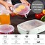 6 PCS Silicon Reusable Stretch Lids Food Bowl Containers Dishes Covers ...
