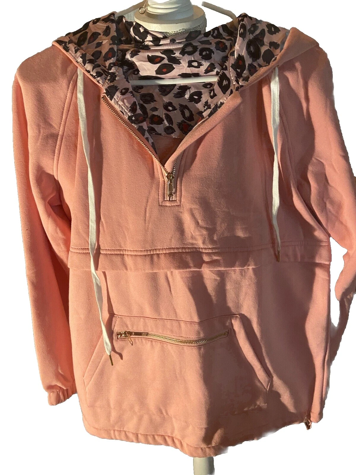 PINK Leopard Hoodies for Women