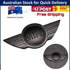 <!--F#f_0-->BLACK Wing MINI COOPER Emblem Bonnet Hood Trunk Rear Boot Badge R56 R53 R50 AUS<!--F/-->