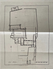 ANTIQUE PRINT ELY HOUSE LARGE PLAN C1760 PUB HOGG