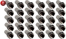 30 x F type RG6 Twist On Coax Coaxial Cable RF Connector Plug Adapter Antenna TV