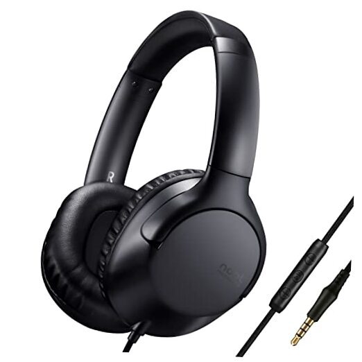 A319 Over Ear Wired Headphones with Volume Control, Microphone, Adjustable