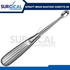 Spratt Brun Mastoid Curette #5 Surgical Ear Instruments Stainless German Grade