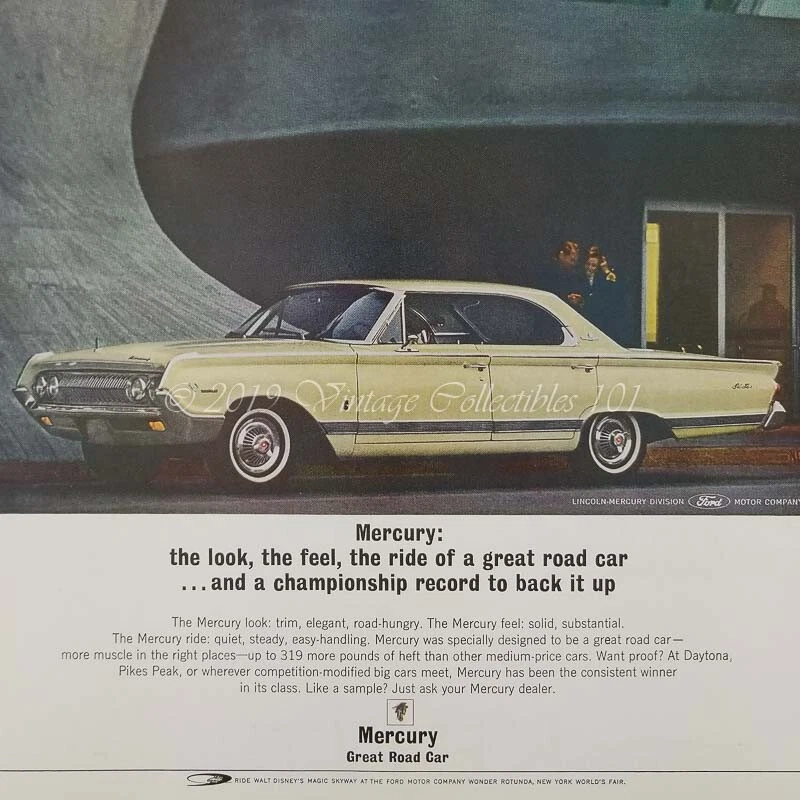 1964 Mercury Marauder NY World's Fair Disney Skyway car photo art decor print ad - Image 3 of 4