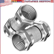 F Type Male to Male Connector 75 Ohm RG6 Coaxial Adapters for Coax Cables