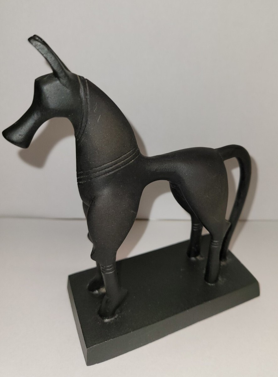 Greek Geometric Franklin Mint Metal Horse Figurine • 1987 Greek Geometric Franklin Mint Metal Horse Figurine • 1987
