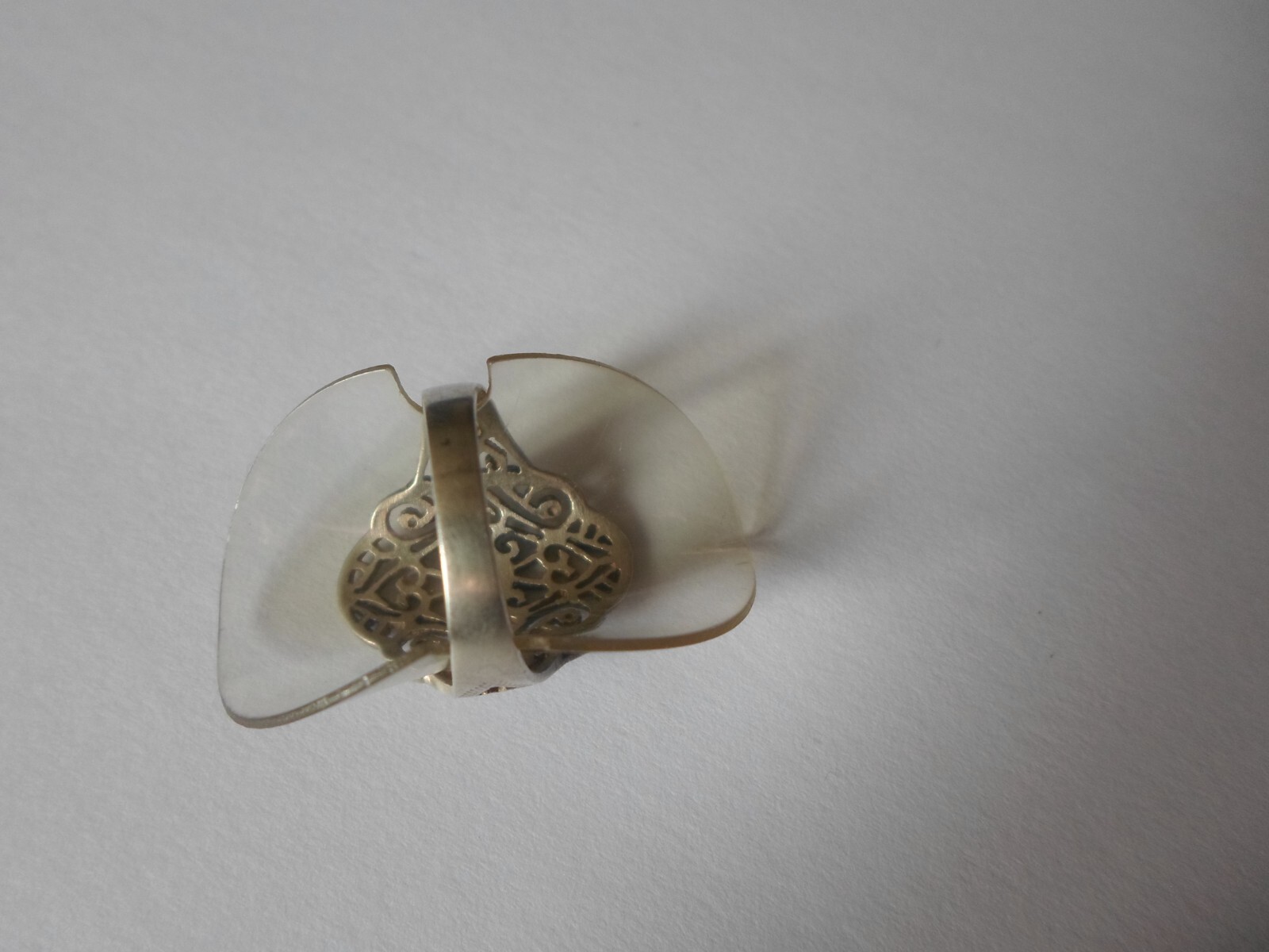 solid silver ring, openwork, size 55 - image 4