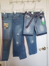 Girls 8/10 Yo Jeans Lot Of 3 : Vigoss Skinny, Vigoss Short, DKNY Ankle