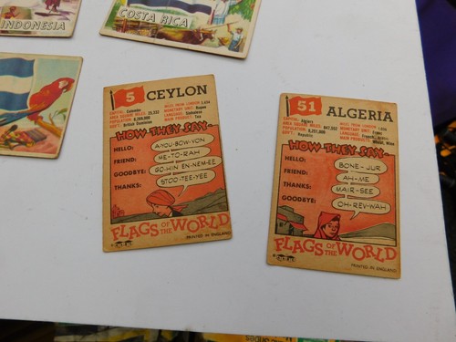 Vintage Collectable Cards Flags Of Around The World - Picture 3 of 3