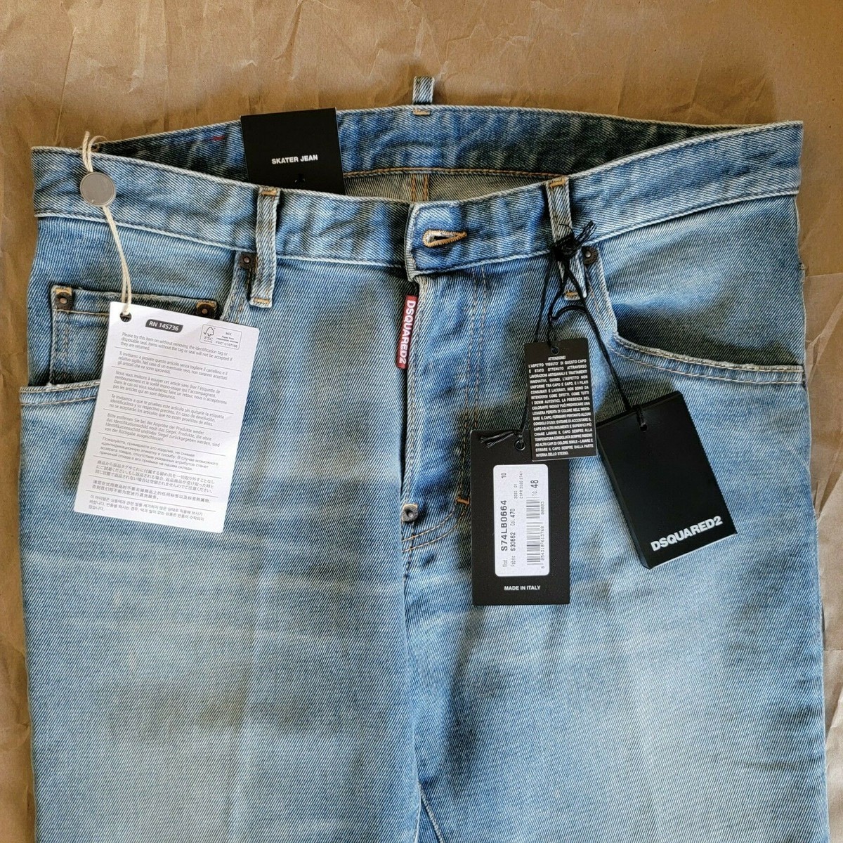 New Authentic Dsquared2 Skater Jeans - Men - Size IT 48 (US 32) | eBay