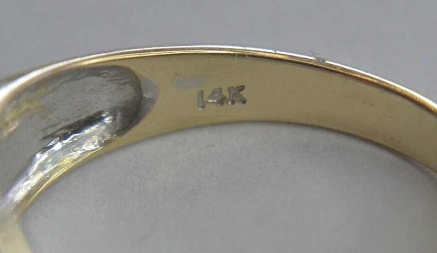 14K YELLOW GOLD 0.62ct DIAMOND WEDDING RING eBay