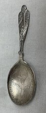 Vintage Webster Co. Sterling Silver Stork Handle Birth Record Baby Spoon