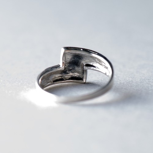 Anillo apilado de plata esterlina 925 pavimentado con piedras de marcasita - Imagen 4 de 9