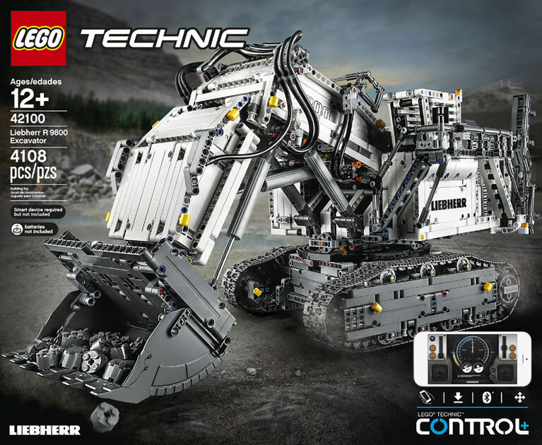 lego technic liebherr r9800 excavator