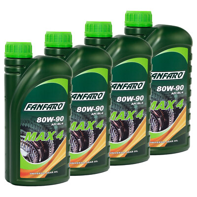 Quad Schalt Getriebeöl FANFARO MAX 4 80W-90 GL-4 API GL4 Schaltung 4x 1 Liter 