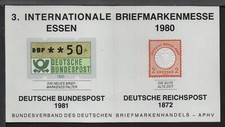 ✔️ GERMANY EXHIBITION BLOCK 1980. ESSEN PHILATELIA