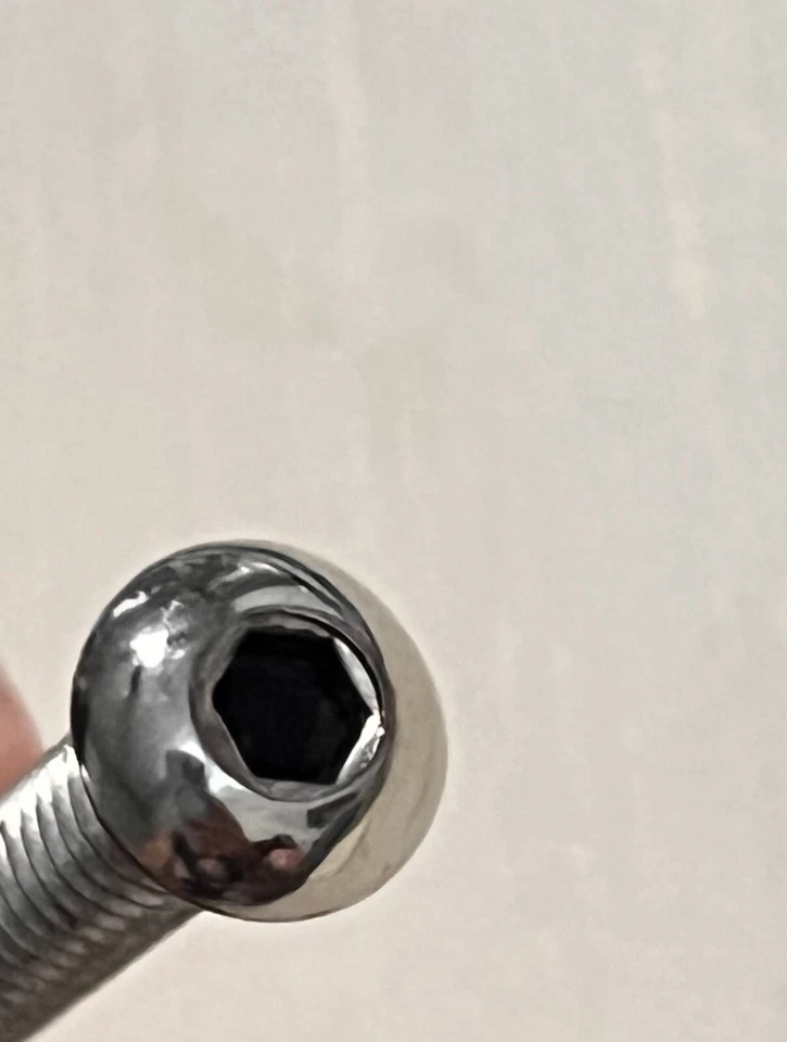 2) 1/4"-20 x 2-1/2" Button Head Bolts Harley Davidson Softail Dyna Inspection Co - Image 3 of 3