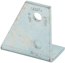 B-Line B134LHDG, Hot Dip Galvanized, Left Hand, 90D, Strut Corner Plate, 1 pc