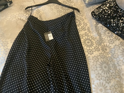 primark size 10 navy polka dot spotted 