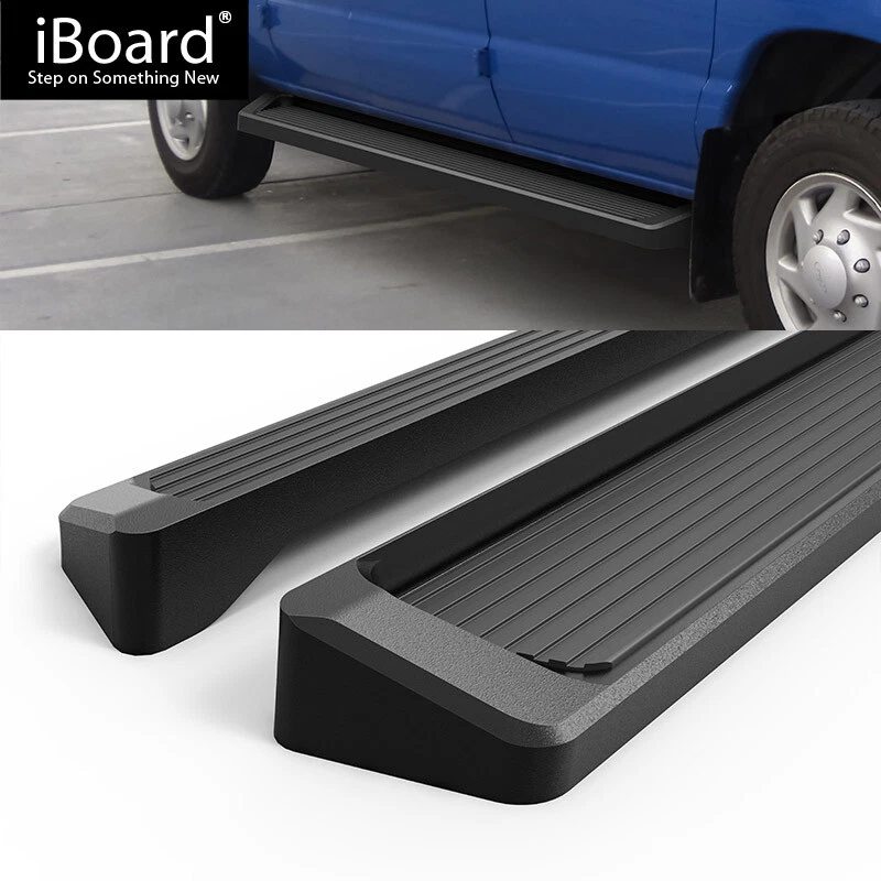 iBoard Running Boards 6-inch Matte Black Fit 99-14 Ford Econoline Full Size Van - Imagem 2 de 4