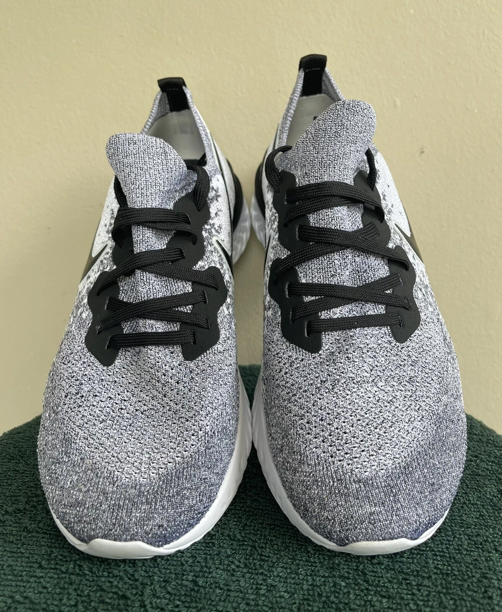 Nike epic react flyknit 2 white/black/pure platinum men's running shoe top