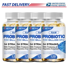 Probiotics with 120 Billion CFU Supplement Bloating Relief Digestive Enzymes