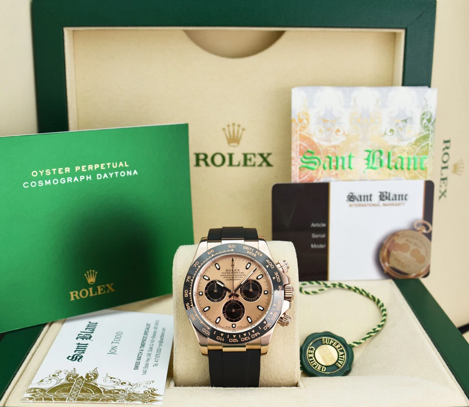 Rolex - Correa Daytona Oysterflex Oro Rosa 18kt Rose Panda 116515LN - SANT BLANC