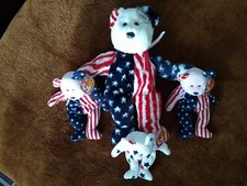 Ty Beanie Babies Spangle - Set of 4 Patriotic Beanies