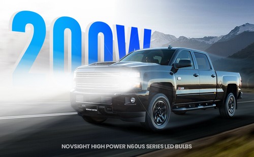 NOVSIGHT H11 + 9005 LED Headlight Bulbs Kit High Low Beam 6500K Super Bright 4pc - Picture 9 of 15