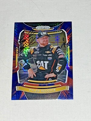 Tyler Reddick 2021 PANINI BLUE PRIZM RCR #8 CHEVY NASCAR CUP SERIES signed card