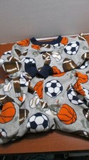 CARTERS Super Comfy SPORTS 1 PIECE FOOTED PAJAMAS Boys 18 months