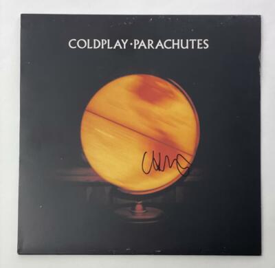 CHRIS MARTIN COLDPLAY SIGNED AUTOGRAPH ALBUM VINYL RECORD - PARACHUTES ...