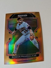 Roman Phansalkar 2022 Prizm Draft Picks Neon Orange RC /50 Oklahoma State