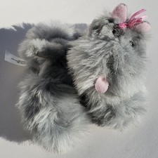Vtg Barbie Doll Plush Puppy Ruff Barking Pet Dog 1993 Gray Schnauzer Works