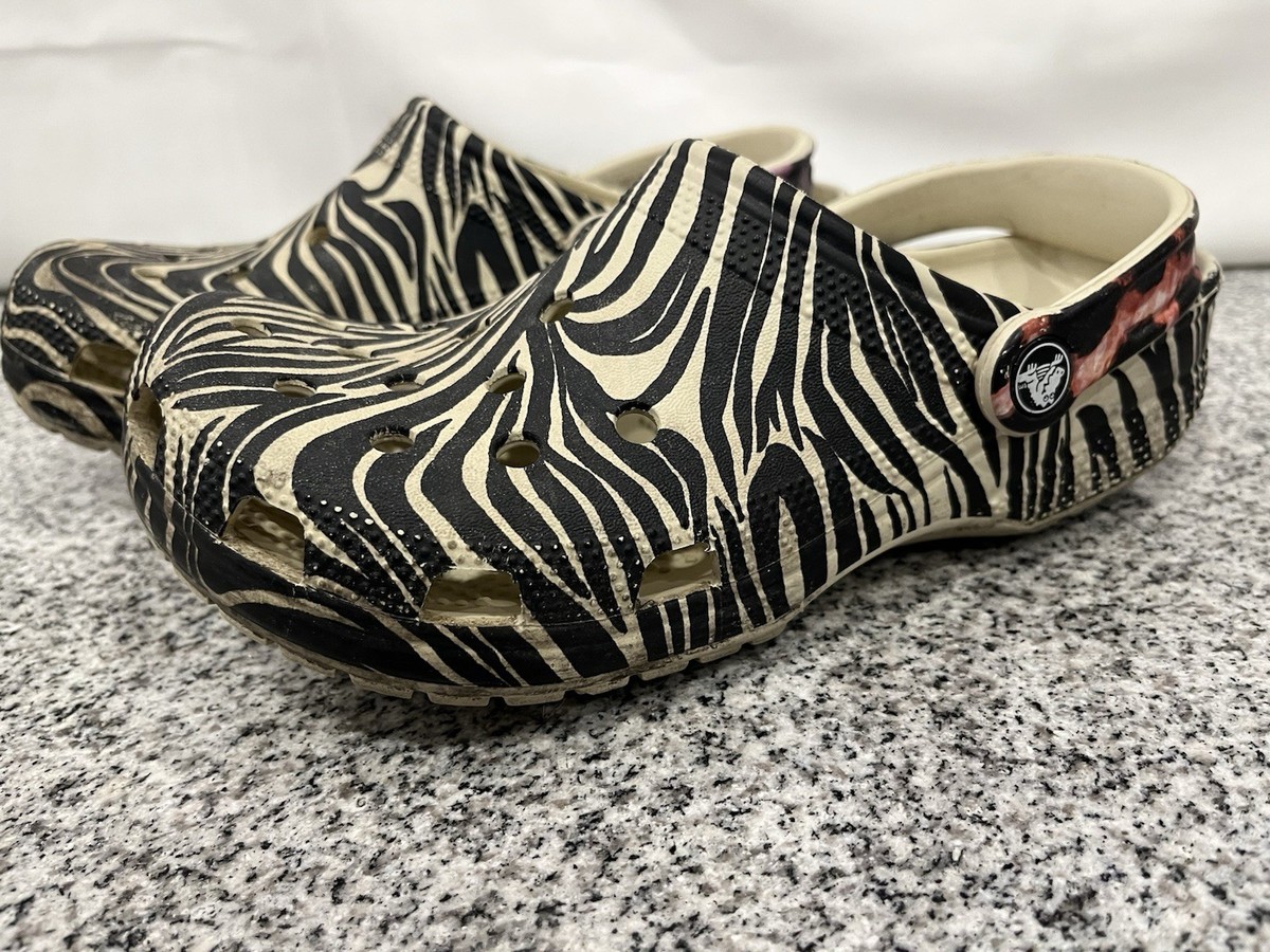 crocsメタリック Crocs Clog Classic Animal Remix Womens 8 Men 6 207840. Zebra | eBay