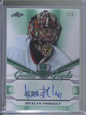 2018 Leaf Men Goalie Graphs Green 1/9 Jocelyn Thibault #GGR-JT1 Auto k8w