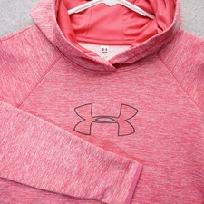 Under Armour Hoodie Womens M Pink ColdGear Fleece Athleisure Jogging Workout
