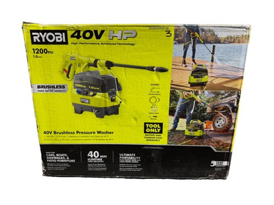 #ad RYOBI RY40HPPW12B 40V HP 1200 PSI 1.0 GPM Pressure Washer Tool Only $110.00