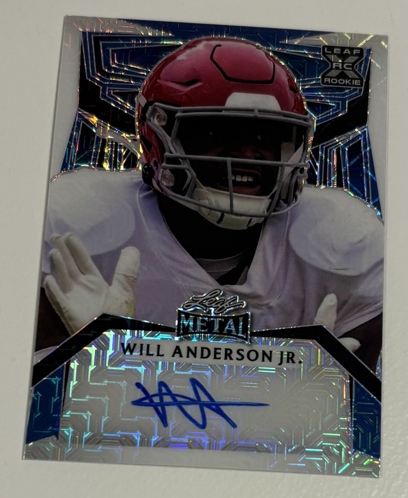 2023 Leaf Metal Will Anderson Jr. Blue Mojo Rookie RC Auto 4/4 Alabama