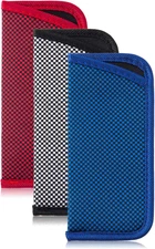 3 Pack Reading Glasses Pouch - Soft Eyeglasses Bag Portable Cloth Eyewear Case