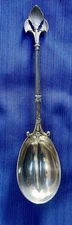 Gorham Lotus Sterling Silver Sugar Spoon 2 Lobed Bowl Pierced Antique By Gorham
