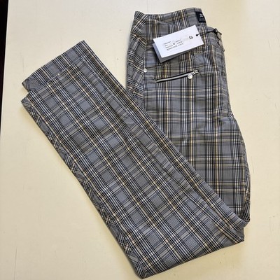 DAILY SPORTS WOMEN'S EDYTH PLAID PANTS SIZE 6 BLACK MULTI GOLF 153/209 NEW NWT