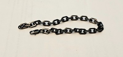 men's 8.5-inch stainless steel and black IP, mini open chain 4mm