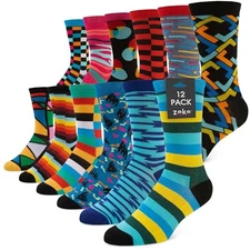  Funny Dress Socks for Men - Funky Mens Crazy Socks - Cool 10-13 Variation H