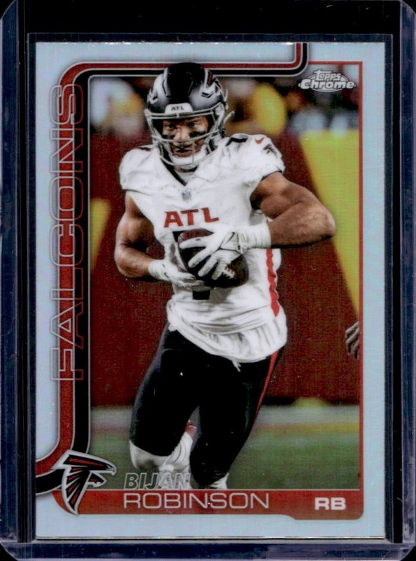 2025 Topps Chrome Bijan Robinson Refractor #16 Falcons