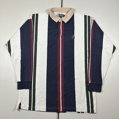 Vintage 90s Chaps Ralph Lauren Long Sleeve Striped Polo Shirt