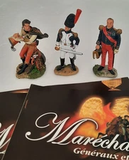 Lot of 3 Lead Soldiers HACHETTE Empire Marshals No. 55,54,53