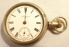 Elgin Pocket Watch 7J 18S Antique Parts or Repair