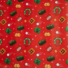 ~ Minecraft Christmas Wrapping Paper ~Creeper ~ TNT ~